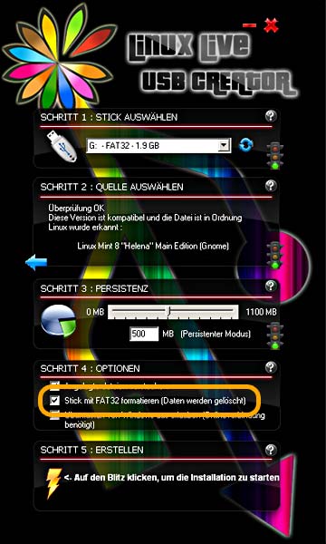 Live Linux USB Creator-Anleitung How-to