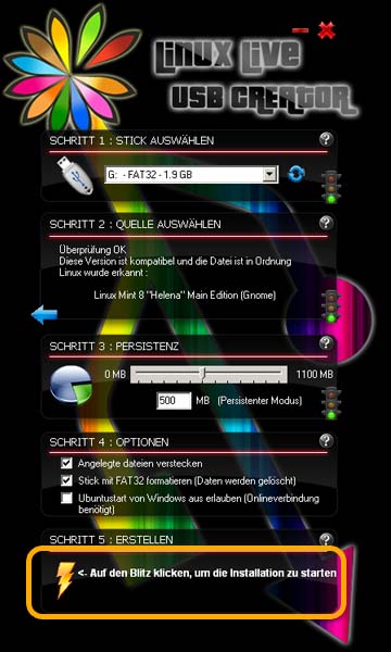Live Linux USB Creator-Anleitung How-to