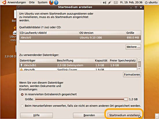 Ubuntu auf USB-Stick installieren - Anleitung How-to