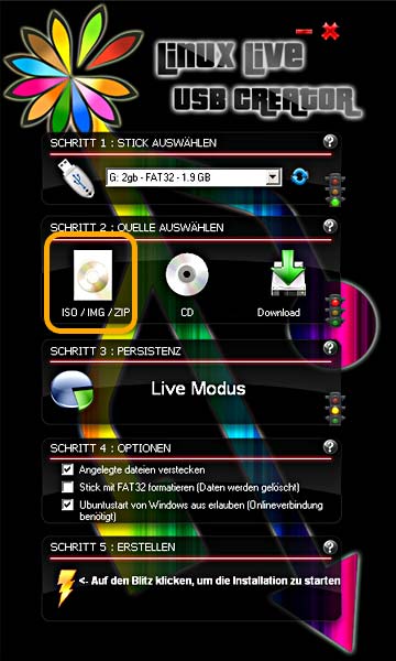 Live Linux USB Creator-Anleitung How-to