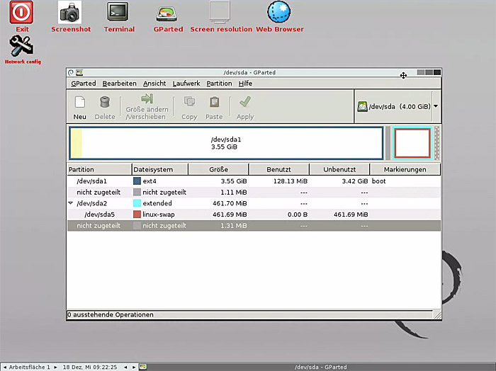 GParted Screenshot