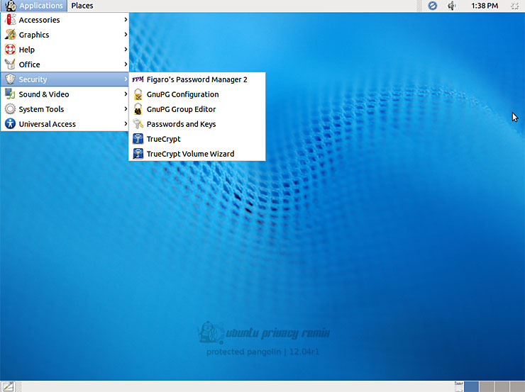 Ubuntu Privacy Remix Screenshot
